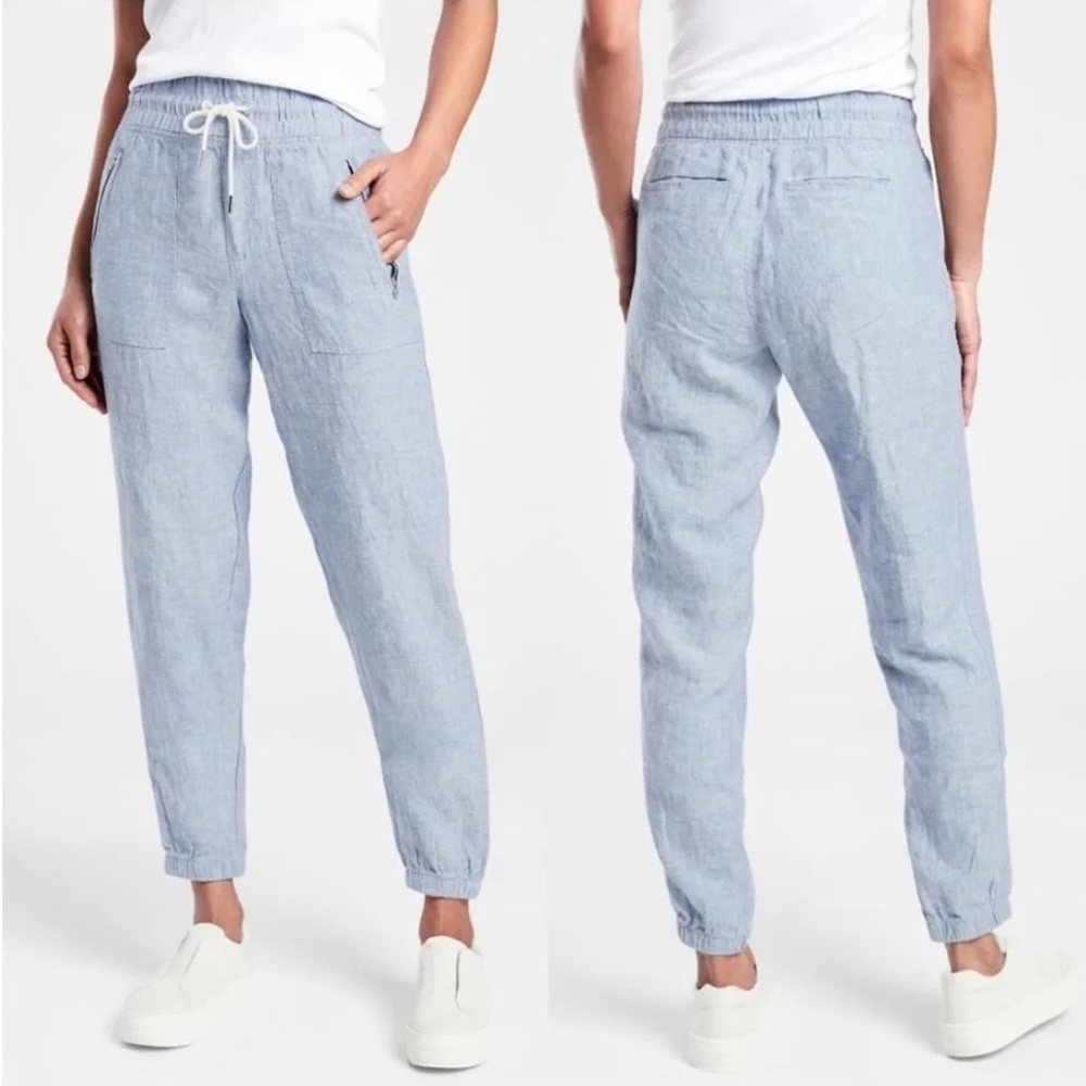 Athleta Cabo Linen Jogger Pants